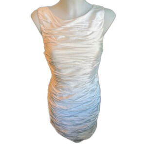 Calvin Klein Off White Ruched Midi Dress – Size 4